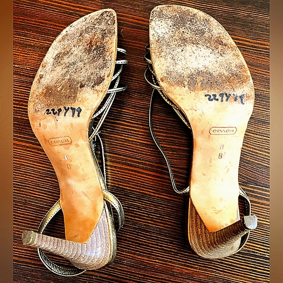 COACH STRAPPY HEELS size 8B - Picture 3 of 5